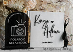 HOCHZEITS-GÄSTEBÜCHER Instax Sofortbildbuch Schwarz & Weiß Terrakotta Gold Acryl Hochzeitsgästebuch personalisiert & Unterschriften-Set, Samt elegantes Sofortfoto-Buch Boho Elegantes Instax Hochzeitsfoto-Gästebuch20