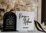 HOCHZEITS-GÄSTEBÜCHER Instax Sofortbildbuch Schwarz & Weiß Terrakotta Gold Acryl Hochzeitsgästebuch personalisiert & Unterschriften-Set, Samt elegantes Sofortfoto-Buch Boho Elegantes Instax Hochzeitsfoto-Gästebuch20