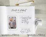 HOCHZEITS-GÄSTEBÜCHER Instax Sofortbildbuch Reines Weißes Gold-Acryl-Hochzeitsgästebuch, personalisiert und mit Unterschriftenset, Samtweißes Sofortfoto-Buch Boho-Elegant Instax Hochzeitsfoto-Gästebuch19