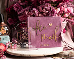 WEDDING GUEST BOOKS Instax Instant Photo Book Mauve Gold Acrylic Wedding Guest Book Personalised and sign set, Velvet dusty Rose Instant Photo Book Boho Elegant Instax Wedding Photo Guestbook27