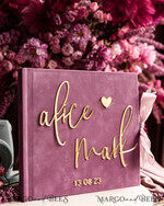 WEDDING GUEST BOOKS Instax Instant Photo Book Mauve Gold Acrylic Wedding Guest Book Personalised and sign set, Velvet dusty Rose Instant Photo Book Boho Elegant Instax Wedding Photo Guestbook27