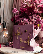 WEDDING GUEST BOOKS Instax Instant Photo Book Mauve Gold Acrylic Wedding Guest Book Personalised and sign set, Velvet dusty Rose Instant Photo Book Boho Elegant Instax Wedding Photo Guestbook27