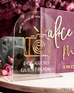 WEDDING GUEST BOOKS Instax Instant Photo Book Mauve Gold Acrylic Wedding Guest Book Personalised and sign set, Velvet dusty Rose Instant Photo Book Boho Elegant Instax Wedding Photo Guestbook27