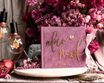 WEDDING GUEST BOOKS Instax Instant Photo Book Mauve Gold Acrylic Wedding Guest Book Personalised and sign set, Velvet dusty Rose Instant Photo Book Boho Elegant Instax Wedding Photo Guestbook27