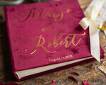 WEDDING GUEST BOOKS Instax Instant Photo Book Luxury Marron Wedding Guest Book, Burgundy gold Velvet Instant Photo Book , Elegant Marsala Instax Wedding Photo Guestbook 8