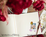 WEDDING GUEST BOOKS Instax Instant Photo Book Luxury Marron Wedding Guest Book, Burgundy gold Velvet Instant Photo Book , Elegant Marsala Instax Wedding Photo Guestbook 8