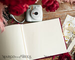 WEDDING GUEST BOOKS Instax Instant Photo Book Luxury Marron Wedding Guest Book, Burgundy gold Velvet Instant Photo Book , Elegant Marsala Instax Wedding Photo Guestbook 8