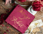WEDDING GUEST BOOKS Instax Instant Photo Book Luxury Marron Wedding Guest Book, Burgundy gold Velvet Instant Photo Book , Elegant Marsala Instax Wedding Photo Guestbook 8