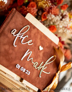 HOCHZEITS-GÄSTEBÜCHER Instax Sofortbildbuch Fall Terracotta Gold Acryl Hochzeits-Gästebuch Personalisiert, Samt Rost Sofortbildbuch Boho Elegant Instax Hochzeitsfoto Gästebuch16