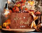 HOCHZEITS-GÄSTEBÜCHER Instax Sofortbildbuch Fall Terracotta Gold Acryl Hochzeits-Gästebuch Personalisiert, Samt Rost Sofortbildbuch Boho Elegant Instax Hochzeitsfoto Gästebuch16