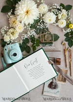 WEDDING GUEST BOOKS Instax Instant Photo Book Emerald Green Gold Acrylic Wedding Guest Book Personalised and sign set, Velvet Garden Greenery Instant Photo Book Boho Elegant Instax Wedding Photo Guestbook14