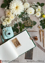 WEDDING GUEST BOOKS Instax Instant Photo Book Emerald Green Gold Acrylic Wedding Guest Book Personalised and sign set, Velvet Garden Greenery Instant Photo Book Boho Elegant Instax Wedding Photo Guestbook14