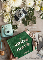 WEDDING GUEST BOOKS Instax Instant Photo Book Emerald Green Gold Acrylic Wedding Guest Book Personalised and sign set, Velvet Garden Greenery Instant Photo Book Boho Elegant Instax Wedding Photo Guestbook14