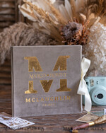 WEDDING GUEST BOOKS Instax Instant Photo Book Luxury Wedding Guest Book, Nude and gold Velvet Instant Photo Book , Elegant Instax Wedding Photo Guestbook 9