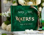 WEDDING GUEST BOOKS Instax Instant Photo Book Emerald Green Velvet Gold Acrylic Wedding Guest Book Personalised, Velvet Instant Photo Book Boho Elegant Instax Wedding Photo Guestbook8