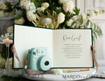 WEDDING GUEST BOOKS Instax Instant Photo Book Emerald Green Velvet Gold Acrylic Wedding Guest Book Personalised, Velvet Instant Photo Book Boho Elegant Instax Wedding Photo Guestbook8