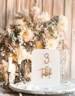 TABLE DECOR SIGNS Acrylic table decor Numbers Acrylic Frozen Table Numbers, Frosted Acrylic And Gold Sign, Gold Plexi Table Numbers, Luxury Wedding Table Decor, Wedding Signage Golden Mirror Table Numbers8