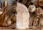 TISCHDEKORATIONSCHILDER   Acryl Tischdekoration Zahlen Acryl Halb-Bogen Ombre Beige Bar Menü, klares Acryl und goldenes Bar Menü, Nude Taupe Gold Plexi Getränkebar Menü, Tan Luxus Getränkebar Tisch Dekor, erdige Hochzeit13