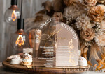 TISCHDEKORATIONSCHILDER   Acryl Tischdekoration Zahlen Acrylbogen Beige Ombre Dessertmenü, Klarer Acrylgold Taupe Candy Bar Schild, Nude Gold Plexi Tischbogen Menü, Luxuriöse Beige Ombre Hochzeits Tischdekoration, Hochzeitsschild Golden Spiegel Dessertmenü24