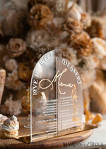 TISCHDEKORATIONSCHILDER   Acryl Tischdekoration Zahlen Acrylbogen Beige Ombre Dessertmenü, Klarer Acrylgold Taupe Candy Bar Schild, Nude Gold Plexi Tischbogen Menü, Luxuriöse Beige Ombre Hochzeits Tischdekoration, Hochzeitsschild Golden Spiegel Dessertmenü24