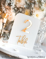TABLE DECOR SIGNS Acrylic table decor Numbers Acrylic Frozen Table Numbers, Frosted Acrylic And Gold Sign,3D Gold Plexi Table Numbers, Luxury Wedding Table Decor, Wedding Signage Golden Mirror Table Numbers5