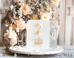 TABLE DECOR SIGNS Acrylic table decor Numbers Acrylic Frozen Table Numbers, Frosted Acrylic And Gold Sign,3D Gold Plexi Table Numbers, Luxury Wedding Table Decor, Wedding Signage Golden Mirror Table Numbers5
