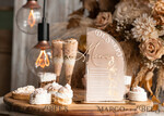 TISCHDEKORATIONSCHILDER   Acryl Tischdekoration Zahlen Acrylbogen Beige Ombre Dessertmenü, klarer Acryl Gold Taupe Candy Bar Schild, Nude Gold Plexi Tischbogen Menü, luxuriöse Beige Ombre Hochzeits Tischdekoration, Hochzeitsbeschilderung goldenem Spiegel Dessertmenü19