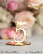 TABLE DECOR SIGNS Acrylic table decor Numbers Acrylic Table Numbers, Golden Mirror Acrylic and gold Sign, Gold Plexi Table Numbers, Luxury Wedding Table Decor, 3D Wedding Signage Golden mirror table numbers7