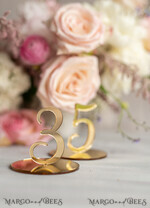 TABLE DECOR SIGNS Acrylic table decor Numbers Acrylic Table Numbers, Golden Mirror Acrylic and gold Sign, Gold Plexi Table Numbers, Luxury Wedding Table Decor, 3D Wedding Signage Golden mirror table numbers7