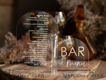 TABLE DECOR SIGNS Acrylic table decor Numbers Transparent Acrylic Arch Bar Menu, Clear Acrylic And Gold Sign, Gold Plexi Double Sign, Luxury Wedding Table Decor, Wedding Signage Golden Mirror Cards Sign9