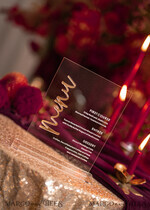 TABLE DECOR SIGNS Acrylic table decor Numbers Transparent Acrylic Modern Table Menu, Clear Acrylic And Gold Sign, Gold Plexi Dinner Menu, Luxury Wedding Table Decor, Wedding Signage Golden Mirror Menu Sign8