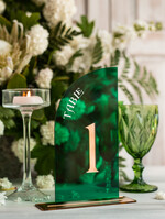 TABLE DECOR SIGNS Acrylic table decor Numbers Acrylic Half Arch Green Table Numbers, Green Acrylic and gold table numbers, Emerald Green Gold Plexi Table Numbers,  Luxury Wedding Table Decor, Wedding Sign20