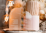 TISCHDEKORATIONSCHILDER   Acryl Tischdekoration Zahlen Acrylbogen Tischnummer und Menü-Kombination, klare und gefrorene Acrylgold-Schilder, goldene Plexi-Tischnummern und Menü-Kombination, luxuriöse Hochzeits-Tischdekoration, Hochzeitsbeschilderung.17