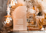 TISCHDEKORATIONSCHILDER   Acryl Tischdekoration Zahlen Acrylbogen Tischnummer und Menü-Kombination, klare und gefrorene Acrylgold-Schilder, goldene Plexi-Tischnummern und Menü-Kombination, luxuriöse Hochzeits-Tischdekoration, Hochzeitsbeschilderung.17