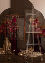 TABLE DECOR SIGNS Acrylic table decor Numbers Transparent Acrylic Bar Menu, Clear Acrylic And Gold Sign, Unique Gold Plexi Sign, Luxury Handmade Wedding Table Decor, Wedding Signage Golden Mirror Cards Sign12