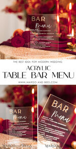 TABLE DECOR SIGNS Acrylic table decor Numbers Transparent Acrylic Bar Menu, Clear Acrylic And Gold Sign, Unique Gold Plexi Sign, Luxury Handmade Wedding Table Decor, Wedding Signage Golden Mirror Cards Sign12