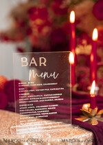 TABLE DECOR SIGNS Acrylic table decor Numbers Transparent Acrylic Bar Menu, Clear Acrylic And Gold Sign, Unique Gold Plexi Sign, Luxury Handmade Wedding Table Decor, Wedding Signage Golden Mirror Cards Sign12