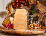 TABLE DECOR SIGNS Acrylic table decor Numbers Acrylic Arch Bar Menu, Clear Acrylic and gold Sign, Gold Plexi table signs, Luxury Wedding Table Decor, Wedding Signage Golden mirror cards sign, Editable text14