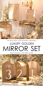 TABLE DECOR SIGNS Acrylic table decor Numbers Acrylic Arch Table Numbers, Mirror Gold Acrylic Sign, Gold Plexi Table Numbers, Luxury Wedding Table Decor, Wedding Signage Golden Mirror Table Numbers15