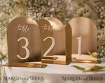 TABLE DECOR SIGNS Acrylic table decor Numbers Acrylic Arch Table Numbers, Mirror Gold Acrylic Sign, Gold Plexi Table Numbers, Luxury Wedding Table Decor, Wedding Signage Golden Mirror Table Numbers15