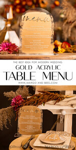 TABLE DECOR SIGNS Acrylic table decor Numbers Acrylic Arch Table Menu, Clear Acrylic and Gold Sign, Gold Plexi Table Numbers, Luxury Wedding Table Decor, Golden Mirror Wedding Menu Sign, White Editable Text14