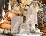 TABLE DECOR SIGNS Acrylic table decor Numbers Acrylic Arch Cappuccino Table Menu, Clear Acrylic And Gold Sign, Nude Gold Plexi Table Numbers, Tan Luxury Wedding Table Decor, Earthy Wedding Signage Golden Mirror Table Numbers25