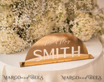 TABLE DECOR SIGNS Acrylic table decor Numbers Acrylic Arch Top Table Sign, Gold Mirror Acrylic Sign, Golden Plexi Top Table Sign, Luxury Wedding Table Decor, Custom Wedding Signage Golden Mirror Cards Sign14