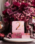 TABLE DECOR SIGNS Acrylic table decor Numbers Pale Pink Ombre Mauve Acrylic Table Numbers, Dusty Rose Acrylic & gold Sign, Gold Plum Plexi Table Numbers, Luxury Purple Wedding Table Decor,3D Wedding Signage16