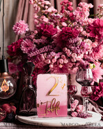 TABLE DECOR SIGNS Acrylic table decor Numbers Pale Pink Ombre Mauve Acrylic Table Numbers, Dusty Rose Acrylic & gold Sign, Gold Plum Plexi Table Numbers, Luxury Purple Wedding Table Decor,3D Wedding Signage16