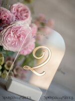 TABLE DECOR SIGNS Acrylic table decor Numbers Acrylic Arch Table Numbers, Clear Acrylic and gold Sign, Transparent Plexi Table Numbers, Luxury Wedding Table Decor, Wedding Signage Gold mirror table numbers 7