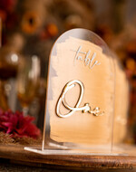 TABLE DECOR SIGNS Acrylic table decor Numbers Acrylic Arch Table Numbers, Clear Acrylic And Gold Sign, Gold Plexi Table Numbers, Luxury Wedding Table Decor, Wedding Signage Golden Mirror Table Numbers  17