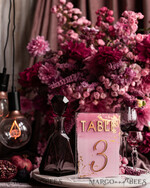 TABLE DECOR SIGNS Acrylic table decor Numbers Pale Pink Ombre Mauve Acrylic Table Numbers, Dusty Rose Acrylic & gold Sign, Gold Plum Plexi Table Numbers, Luxury Purple Wedding Table Decor, Wedding Signage Golden mirror table numbers11