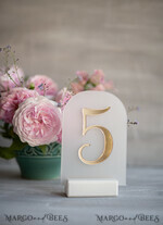 TABLE DECOR SIGNS Acrylic table decor Numbers Acrylic Arch Frozen Table Numbers, Arch Acrylic and gold Sign, Gold Plexi Table Numbers, Luxury Wedding Table Decor, Wedding Signage Golden mirror table numbers 4
