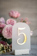 TABLE DECOR SIGNS Acrylic table decor Numbers Acrylic Arch Frozen Table Numbers, Arch Acrylic and gold Sign, Gold Plexi Table Numbers, Luxury Wedding Table Decor, Wedding Signage Golden mirror table numbers 4